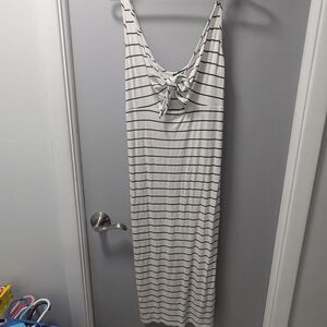 Express Black and White Striped Top